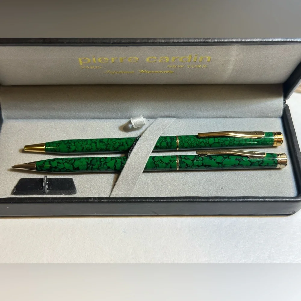 Pierre Cardin Twist Stylus Green Pen & Pencil set